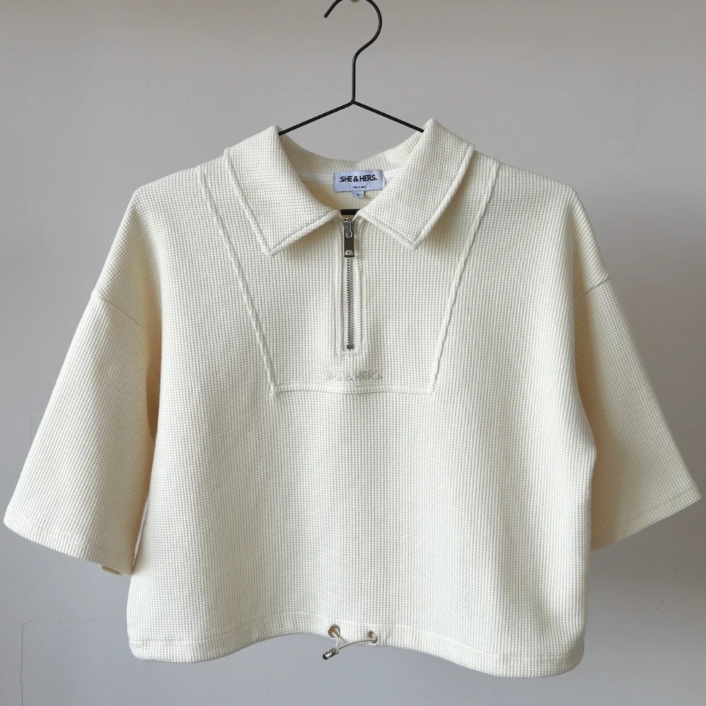 Cream Women's Polo Shirt by Fashion XL NWT